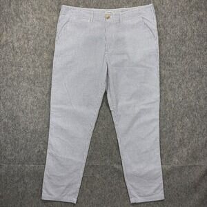 Quaker Marine Supply Pants Men's 36x30 Seersucker Pinstripe Preppy Lightweight